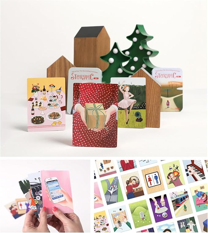 [Storypic] Storypic Lite, Storytelling Cards, Tool for Creating Enjoyable Stories, Versatility for Use, Story Literacy Cards, for All Ages, 3.46 x 4.96 inch (A : Daily Life)