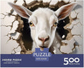 Sheep Adults Fun 500 Piece 3D Animal Thickened Wooden Jigsaw Puzzles Home Decoration Stress Relief Toy Toy Intellectual Game Education Game Challenge Educational 500pcs (52x38cm)