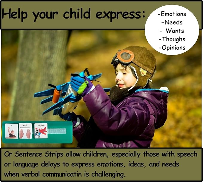 Smile4autism Large 2.5x10 ¼” Tools Perfect to Keep Your Loose Visual Picture Cards Organized. Autism, ABA, ADHD, Language & Apraxia Aspergers