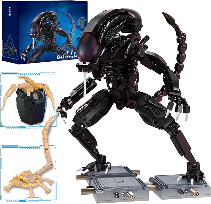 Xenomorph Action Figure Toy Building Set Compatible with Lego for Adults,Cool Scary Toys Gifts for Boys and Girls 8-14 Years Up 687 pcs