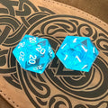 Roll of Fate D20 Dice Set – All Natural 20 or All Natural 1 – Perfect for D&D Players Seeking Epic Wins or Failures (Blue)