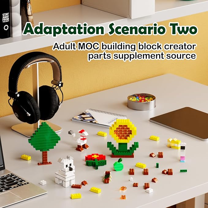300 Pcs Classic Building Bricks, 5 Types White Bulk Bricks,Bring one16x16 Plate Compatible with Lego and Major Brands Parts, Creative Building Block Toys for Boys Girls Ages 6+ Year Old (Light Gray)