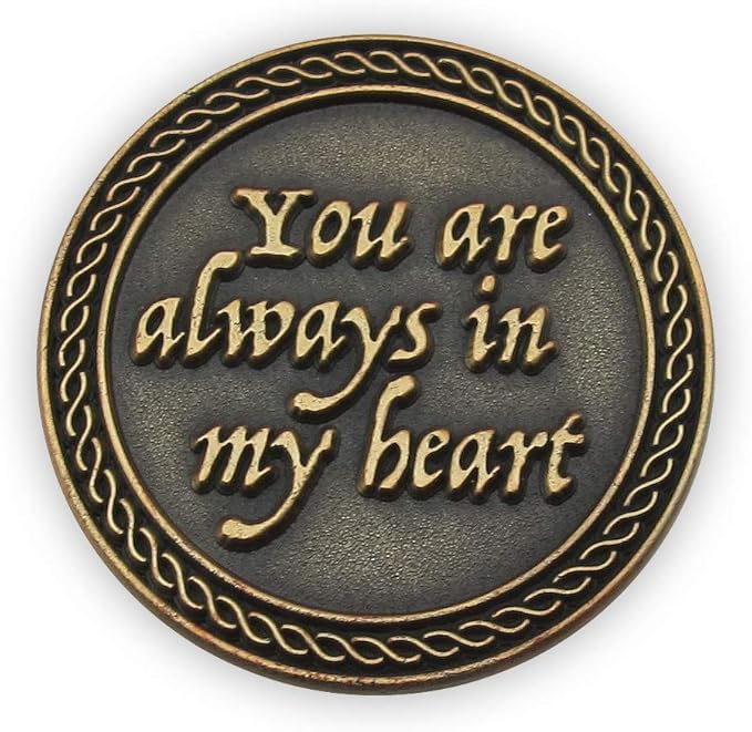 Bulk Set of 3 Romantic Love Expression Coins, You are Always in My Heart, Even Though We are Apart, Anniversary Pocket Tokens for Date Night, Love Gift for Men & Women, from Him or Her