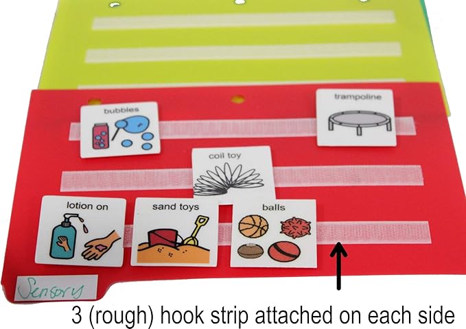 Smile4autism Small 7x9” Tools Perfect to Keep Your Loose Visual Picture Cards Organized. Autism, ABA, ADHD, Language & Apraxia Aspergers