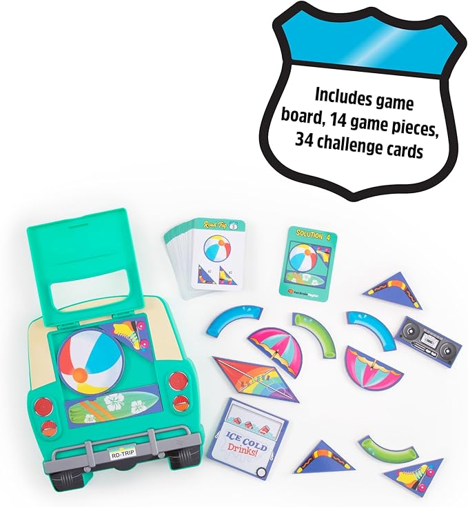 Fat Brain Toys Road Trip Packing Puzzle - Travel Brainteaser Game for Ages 8+