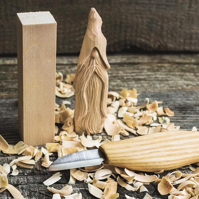Acrux7 8 Pack 8 x 2 x 2 Inch Basswood Carving Blocks, Natural Unfinished Bass Wood Block for Carving, Whittling, Crafts, Beginner and Experts, Easy to Carve