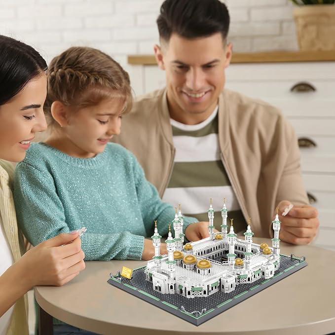 Great Mosque of Mecca Building Blocks Set Islamic Masjid Architectural Model Toys Muslim Eid Gifts for Kids Adult 2291 Pieces