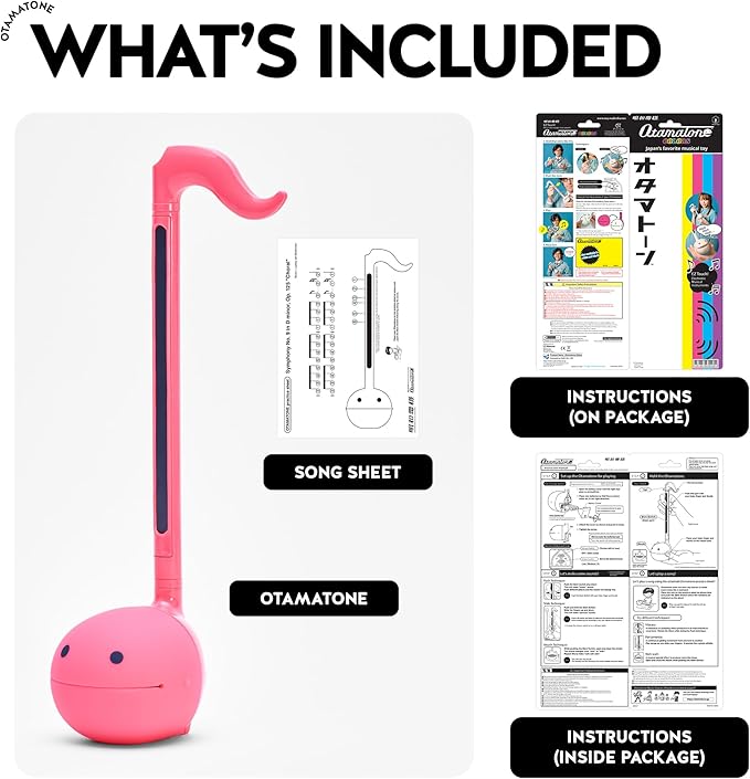 Otamatone Classic [English Edition] Hot Pink Japanese Electronic Musical Instrument Portable Synthesizer from Japan Maywa Denki for Children and Adults Gift