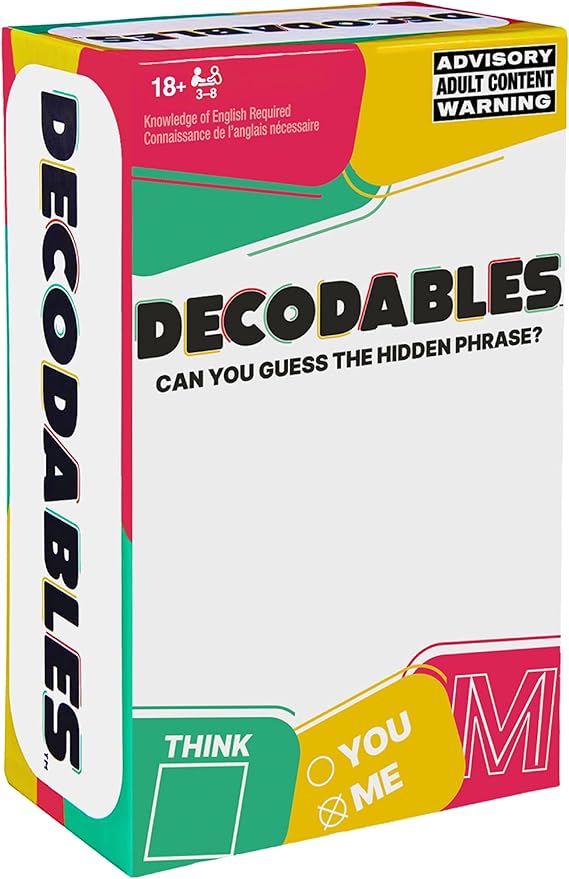 Spin Master Games, Decodables, A Hysterical Adult Party Game, Adult Card Game, Bachelorette Party Activity, 3-8 Players, for Ages 18 & Up