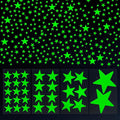 AOWDIAO Glow in The Dark Large Star Stickers – 115 Pcs (4 Sizes, 1.5‑4 in) – Luminous Ceiling & Wall Decals for Kids’ Bedroom, Nursery, Party Decor