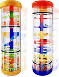LOOIKOOS Rainmaker Rain Stick Musical Instrument for Babies,Baby Rattle Shaker Sensory Developmental Toy,Raindrops Music Instrument Toddler Musical Toys for Kids