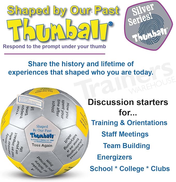 Trainers Warehouse 6" Thumball Collection, 32 Prompts for Conversation, Team Building, Relationship and Training
