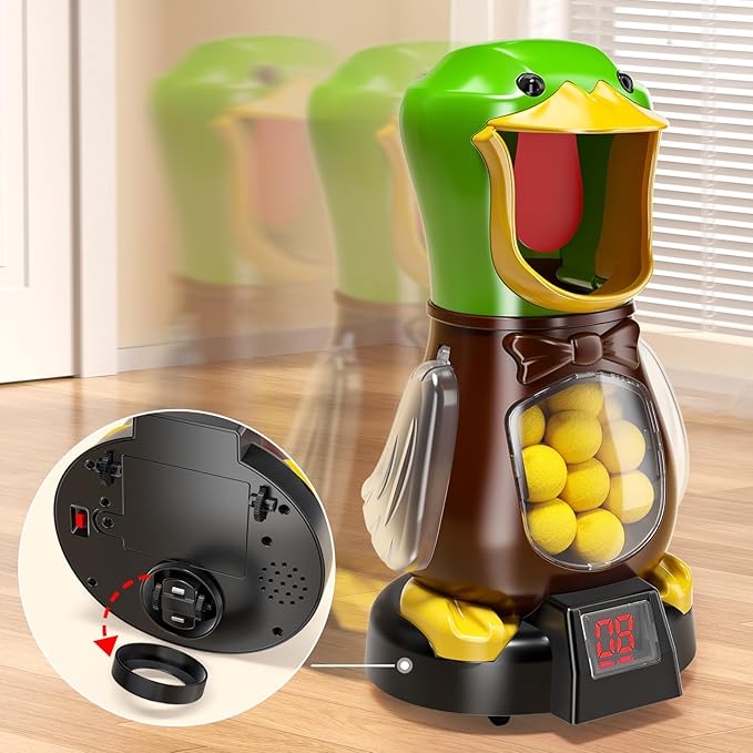 BABY HOME Duck Shooting Toys for Kids 3-5 Years, 2 Packs of Foam Shooting Toy with Movable Shooting Game, Interactive Competition Game Gifts for Boys and Girls Ages 6 7 8 9+ Years Old