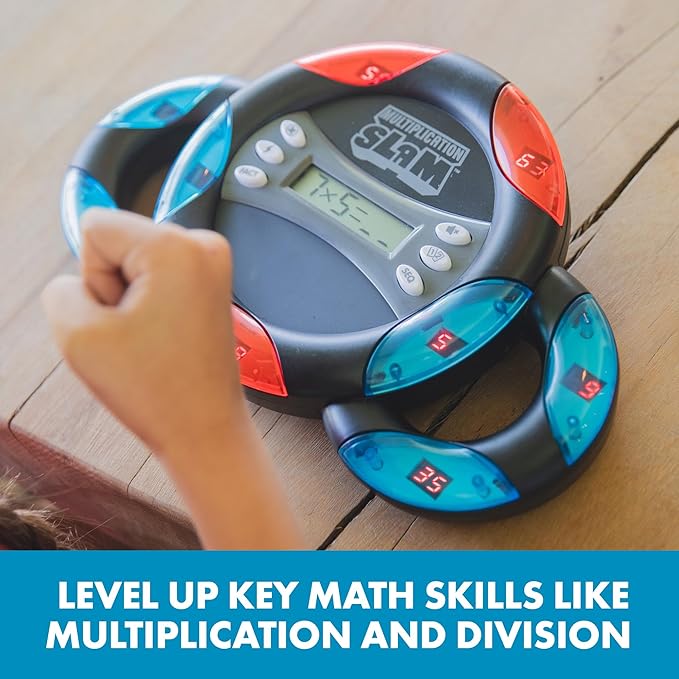 Educational Insights Multiplication Slam - Interactive Math Games, Division & Multiplication Game for 3rd Graders, Handheld Kids' Electronics, STEM Learning Tools for Ages 8+