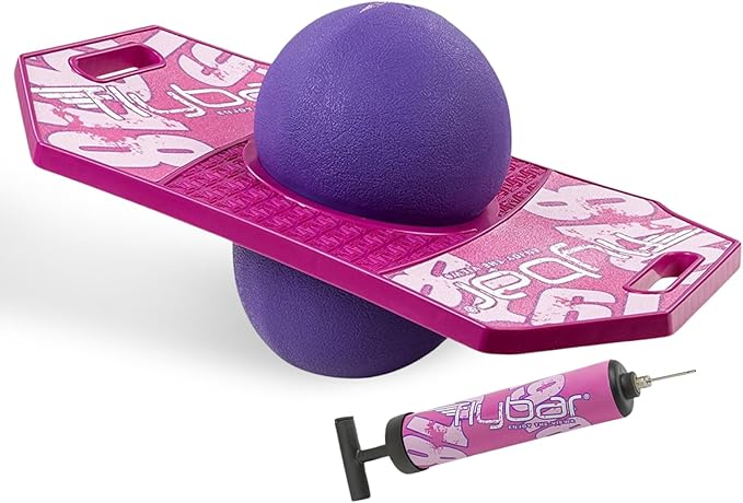 Flybar Pogo Trick Ball for Kids – Balance Bounce Board with Anti-Slip Deck – Pump Included - Indoor & Outdoor Toys for Boys and Girls Fun Way to Reduce Screen Time Supports up to 160 lbs – Ages 6+