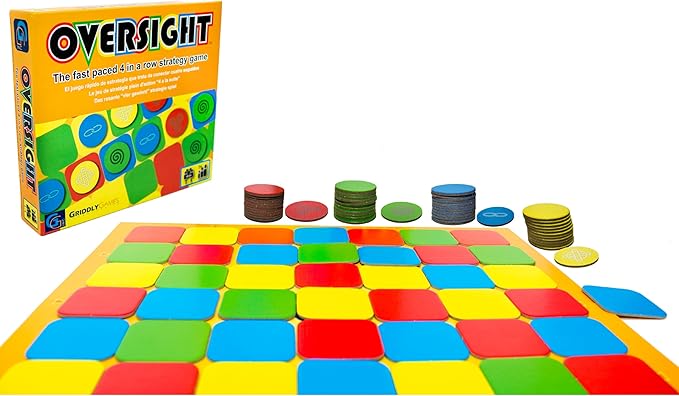 Griddly Kids Oversight – Educational & Fun Strategy Board Game for Family Game Night, Fast-paced Board Games for Adults & Children Alike, Ideal STEM Toys & Kids Games Gift for Children Ages 7+