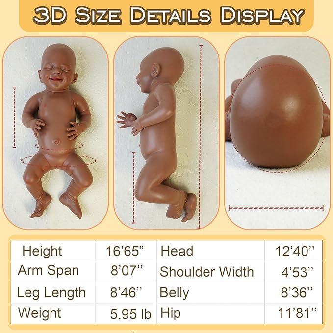 Full Silicone Baby Dolls,18.2 in Silicone Realistic Newborn Baby Doll, Non Vinyl 1:1 Lifelike Reborn Sleeping Dolls (Eve-Maroon)