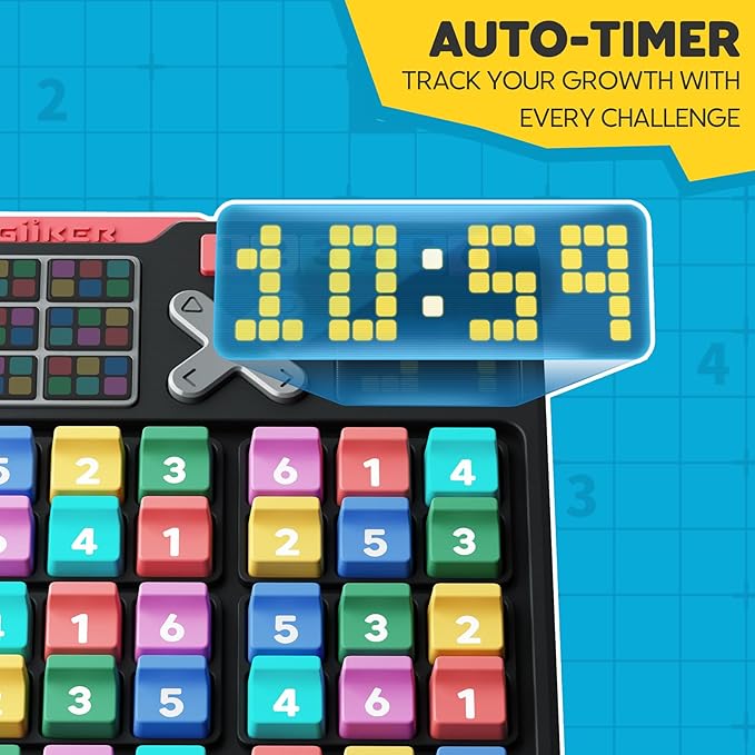 GiiKER Smart Sudoku Puzzle Games, Original 2500 Challenges Sudoku for Kids, Brain Teaser Puzzle for Kids, Travel Games Birthday Gifts for Boys Girls, Easter Basket Stuffers Toys for All Ages