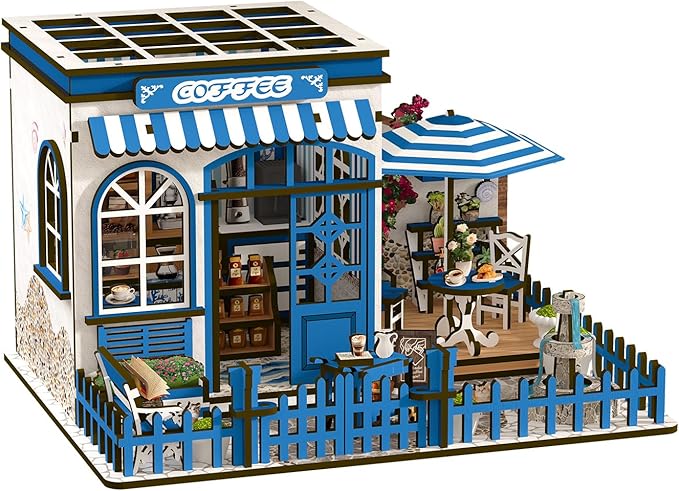 Book Nook Kit for Adults, 3D Wooden Miniature DIY House Craft Kit Book Nook Decor Bookshelf Insert Diorama Birthday Gift