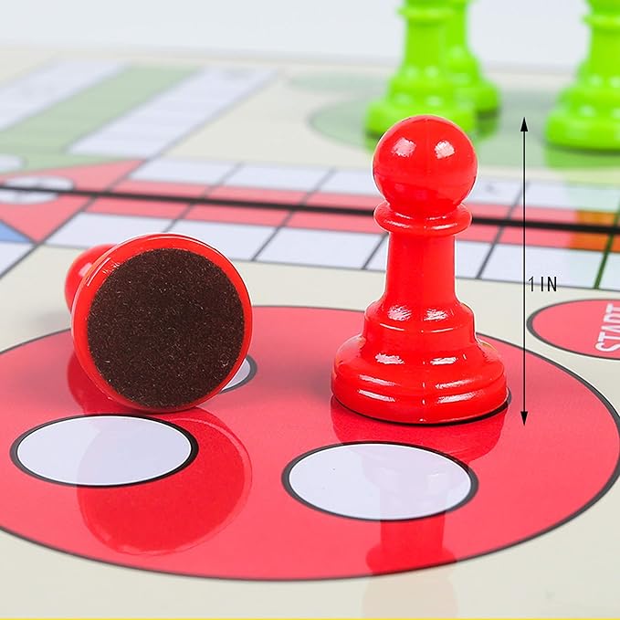 KIDAMI Ludo Magnetic Board Game Set, Folding and Light-Weight for Carrying, Gift for All Age (9.5 X 9.5 inches)