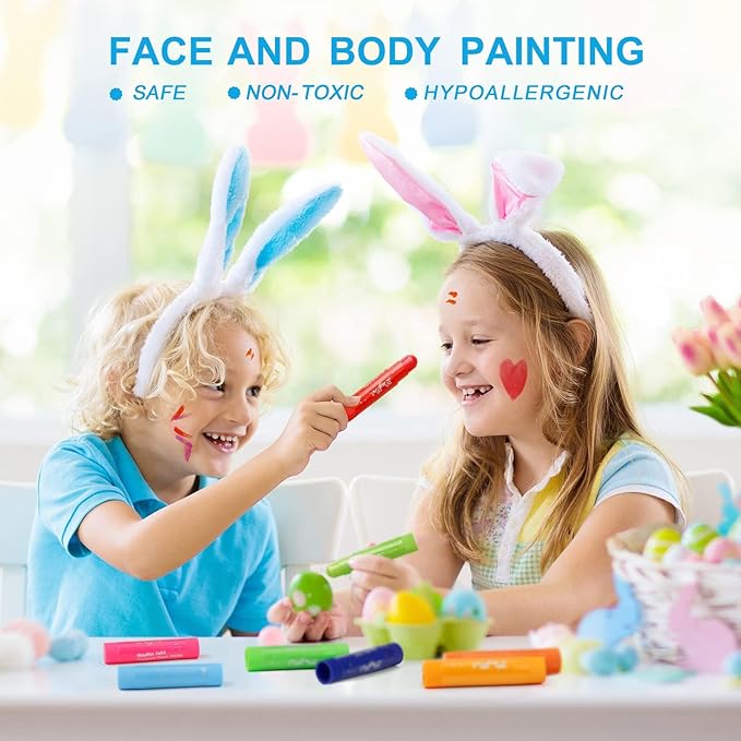 Tempera Paint Sticks - 30 Bright Colors, Quick Drying, Easy to Color and Washable Crayons for Kids and Students