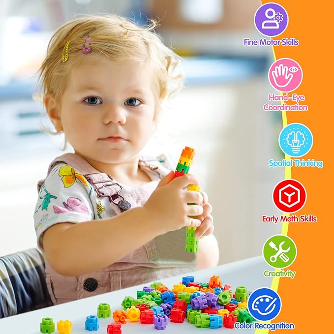 Hexagonal Building Blocks 160 Piece, STEM Toys Building Sets Kids Building Toys for 5+ Year Old Boys Girls, Educational Kids Toys Connecting Toys Preschool Classroom Must Haves Birthday Gifts