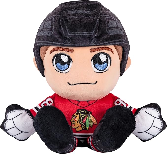 Bleacher Creatures Chicago Blackhawks Connor Bedard 8" NHL Kuricha Sitting Plush - Soft Chibi Inspired NHL Superstar