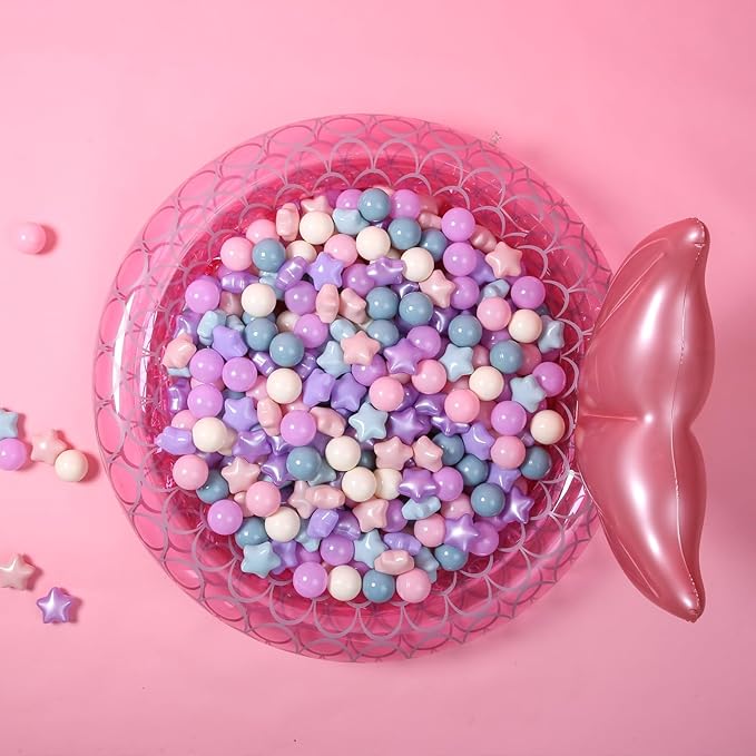 GOGOSO Ball Pit Balls for Toddlers Phthalate-Free BPA-Free Non-Toxic Crush Proof Soft Plastic Play Balls Baby Kids Shape Tent Pool Playhouse Playpen Party Decor,Pink+Purple+Blue,100PCS