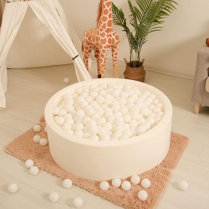 Realhaha Ball Pit Balls 50 100 200 500 Play Balls Plastic Balls for Baby Girls Toddlers Kids Play Tent Pool Playhouse Playpen Party Decoration