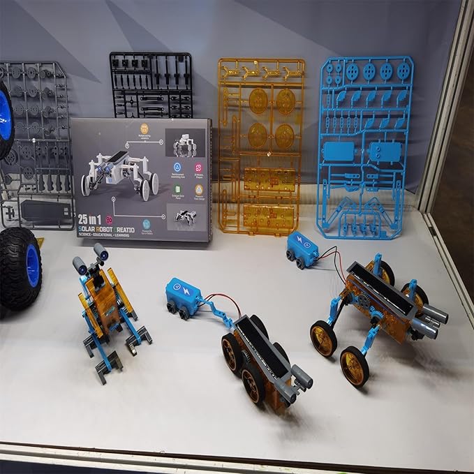 STEM 25-in-1 Education Solar Power STEM Toys for Boys Age 8-12, Science Kits Robots Toys for Ages 8-13, Building Toys Robotics Experiment Set Birthday Gifts for Kids 8 9 10 11 12 13 Years Old