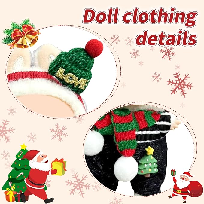 Doll Clothes 17cm/15cm Outfit Set Party Clothes High-End Fashion Outfits Suitable Accessories Christmas Cloak Halloween Premium Clothing 5.91-6.7 inch (No Doll) (LBB-257)