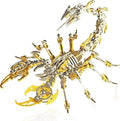 Scorpion 3D Metal Model Kits to Build DIY Colorful 3D Puzzle Ornaments for Adults,Teens Birthday Christmas (Yellow Metal)