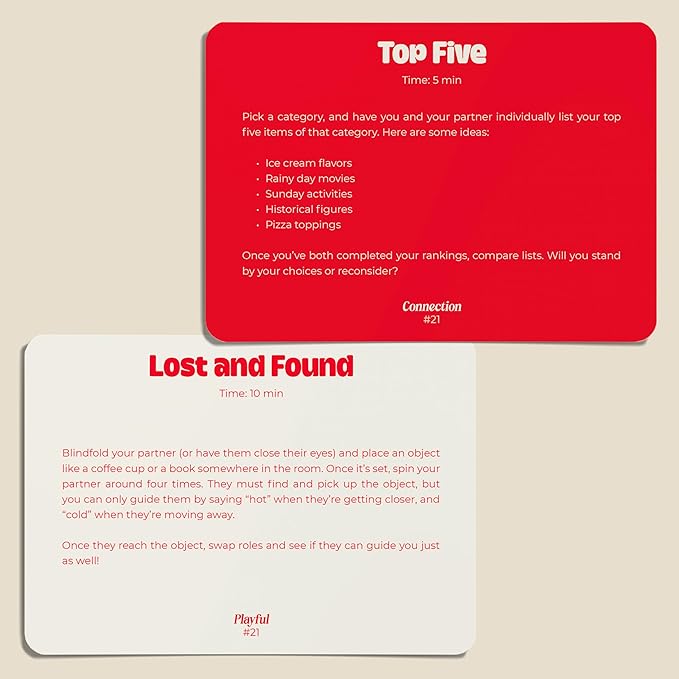 Rabble Mini Moments - 150 Couples Games and Couples Activities with Stay at Home Date Night Ideas, Perfect for Game Nights and 2 Players