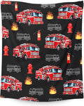 Boys Fire Truck Blankets Cute Throw Blankets Gift for Kids Adults, 50x60 Inches Lightweight Warm All Season Throw for Sofa Couch Bedroom