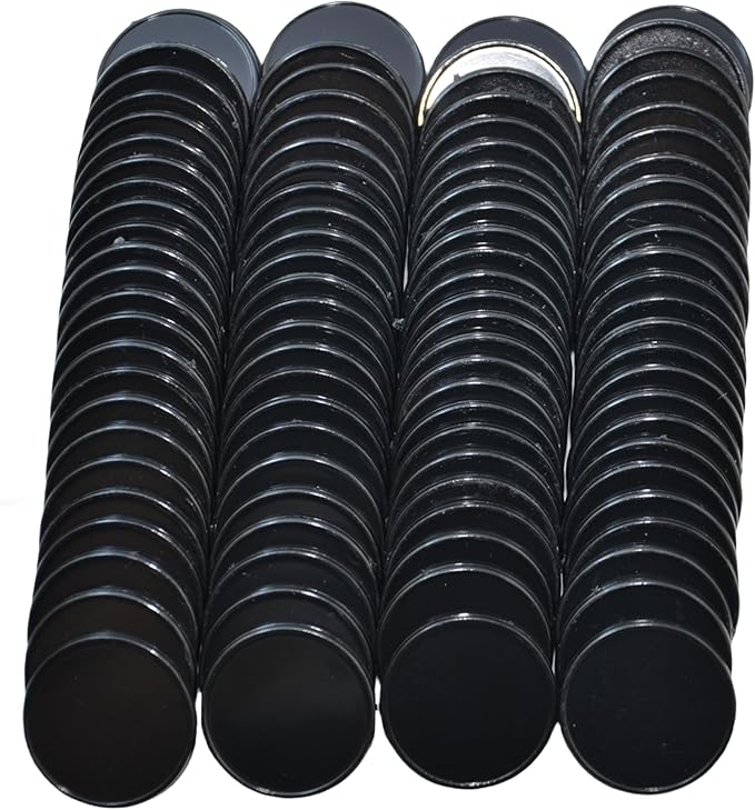 Smartdealspro Set of 100 25MM/1 Inch Opaque Plastic Learning Counting Counters Poker Chips (Black)
