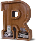 Wooden Letter Piggy Bank for Kids Larger Letter Piggy Bank for Boys and Girls Personalized Piggy Bank Initial Coin Bank Wood Kids Money Bank for Birthday and Festival