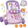 Baby Walker Toys,Push Walker for Boys & Girls Learning to Walk,Sit to Stand Early Educational Toys,Activity Center for Infant,Christmas Birthday Gift for Toddler 6-18 Months,Purple