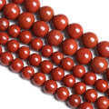 8MM 45PCS Natural Stone Chinese Red Jaspers Spacer Beads for Jewelry Making DIY Bracelet