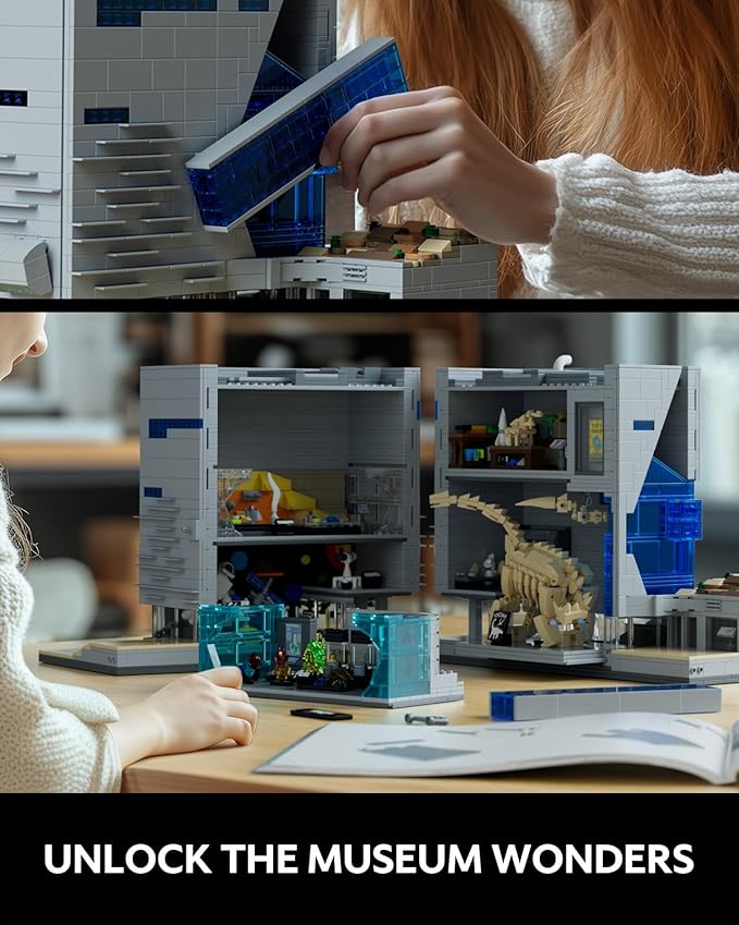 Nifeliz Museum of Nature and Science Building Set, Gift Idea for Lovers of Museums, Buildable Display Model, Addition to The Modular Buildings Collection (3373 PCS, NF10286)