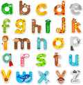Whaline 52Pcs Alphabet Letters Thick Gel Clings Cute Animal Lowercase Letters Window Gel Decals for Educational Spelling Learning Home Classroom Nursery Decor, 2 Sheets