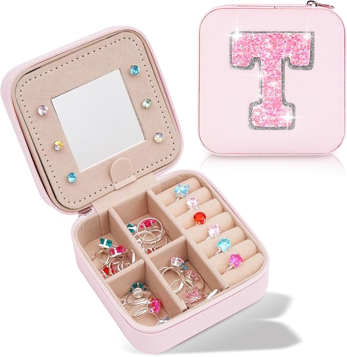 Teacher Appreciation Gifts for Women,Teacher Gifts Ideas,Thank You Teacher Gifts from Students Birthday Gifts Teacher Retirement Gifts for Women Teachers Day Gift,Jewelry Case | Pink,T