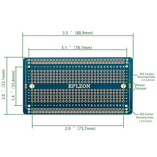 Solderable Breadboard PCB Board Gold-Plated Solder Breadboard for DIY Electronics Projects Apply to Arduino Soldering Projects 3.5"x2.05" (5 Pack + 2 Mini Board, Blue)