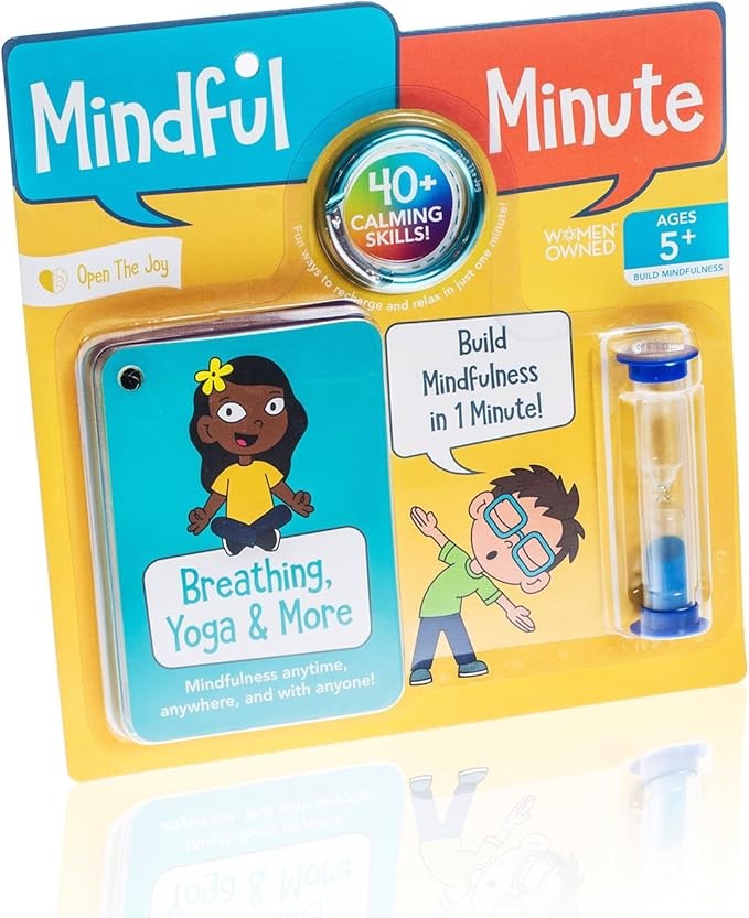 Open The Joy Mindful Minute Cards for Kids - Mindfulness Activities, Stress Relief, Emotional Regulation Tools, and Calming Strategies - Ages 5 and Up