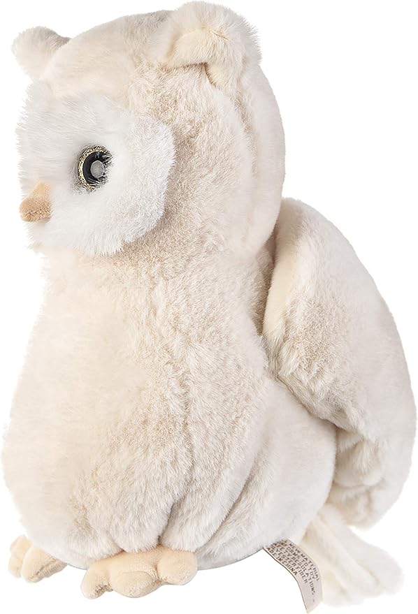 dilly dudu 10inches Snowy owl Stuffed Animal Plush,Plush Toy,Gifts for Kids(White)