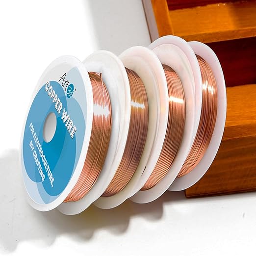 Art3d 18 Gauge 60 FT 99.9% Pure Soft Copper Wire for Electroculture Gardening, Jewelry Making, Beading, Science Projects, DIY Artwork, 1 Roll