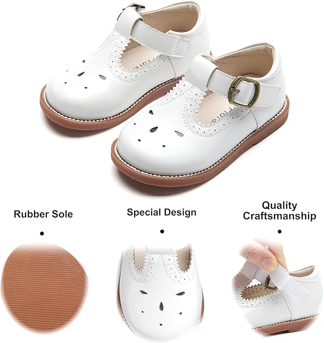 Felix & Flora Toddler Little Girl Mary Jane Dress Shoes - Ballet Flats for Girl Party School Shoes
