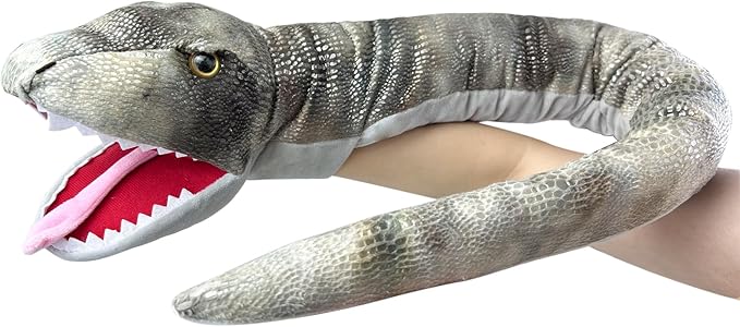 Puppets Hand Puppet Snake Stuffed Puppets,Large Puppet with Movable Mouth Puppet Role Play Story Animal,Soft Stuffed Animal Hand Puppets for Kids Ages 1-3