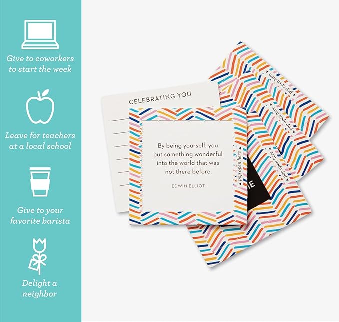Compendium ThoughtFulls Pop-Open Cards — 2-Pack of You're Awesome, Be Happy — 60 Pop-Open Cards, Each with a Different Message Inside