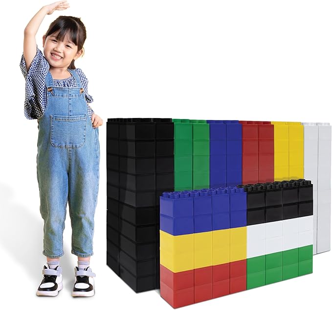 BiggoBlocks Large Building Blocks for Kids Ages 3-8 – 288 Piece Mega Set – Indoor & Outdoor STEM Toy for Boys & Girls
