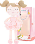 Gloveleya Princess Tutu Doll – First Baby Doll Gift for Girls, Soft Plush Doll in Pink Dress with Gift Bag, Perfect Birthday & Holiday Present, 14-Inch Keepsake Toy